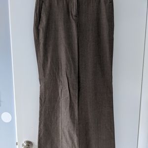 Light brown pant with grey/blue pinstriping